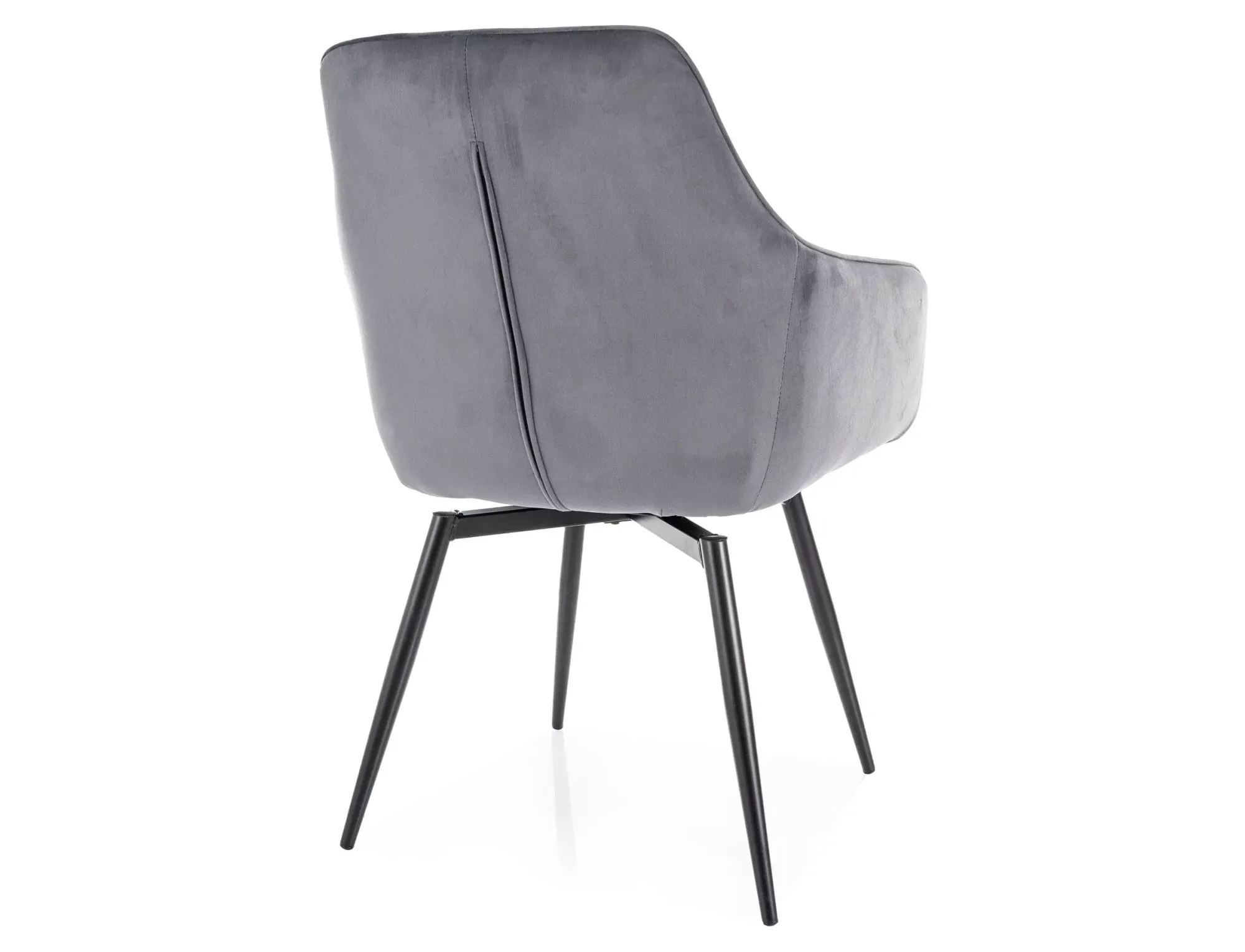 Krzesło tapicerowane SERVIO VELVET Bluvel 14 szary czarne nogi - SERVIOVCSZ