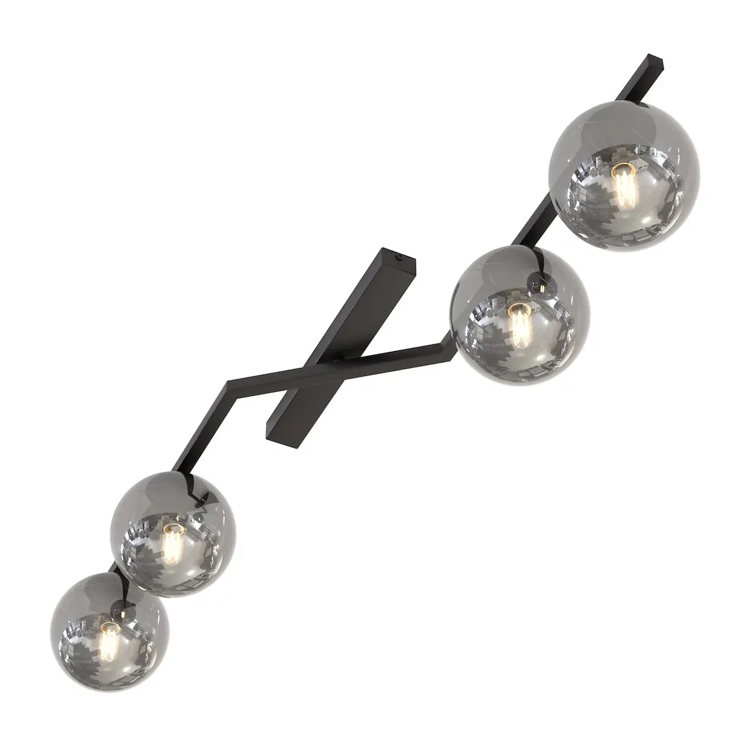 Lampa sufitowa metalowa NATON 4 BL GRAFIT plafon grafitowa — zdjęcie 2