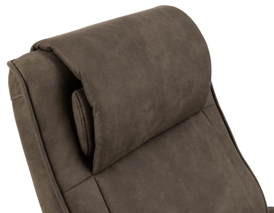 Fotel obrotowy FELIX z podnóżkiem Antracytowy ( Regulowany zagłówek ) - 0000096233