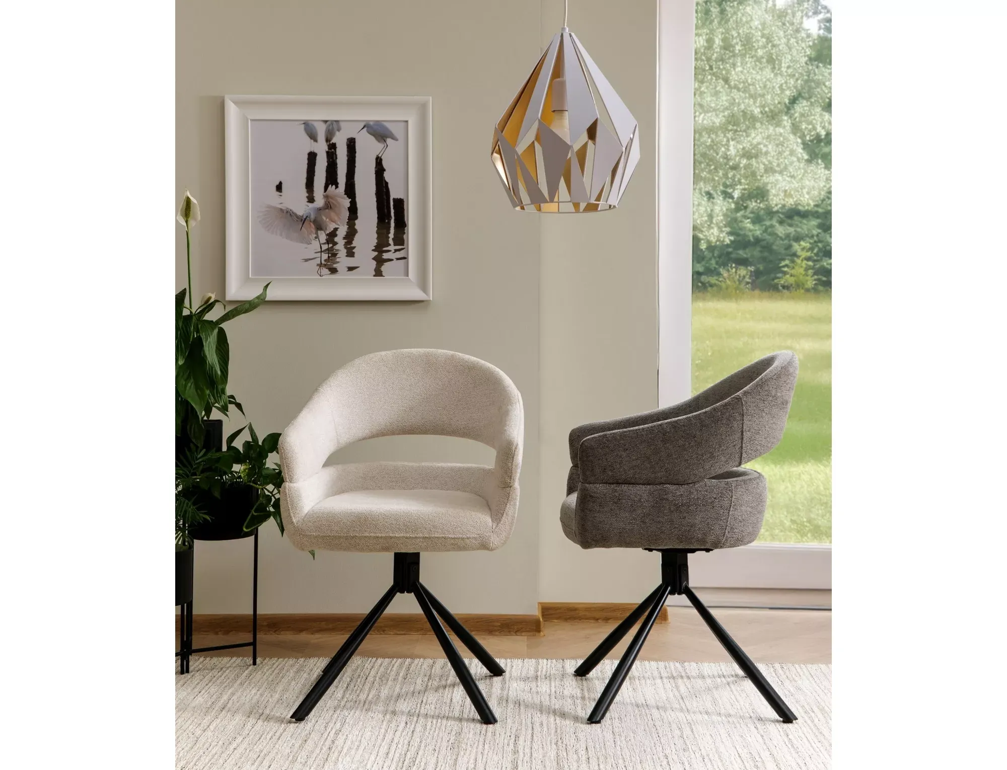 Krzesło jadalnie BORGO RAVEN ciemnoszare/czarne nogi - BORGORCCSZ