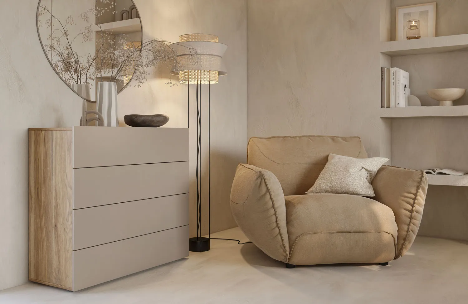 Komoda z szufladami IMPRESSIO 100 cm dąb mauvella congo - 24MCNJ27