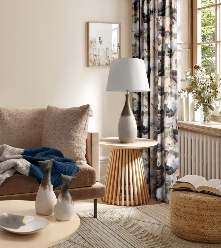 Lampa stołowa KATIA kremowa - EU_402298