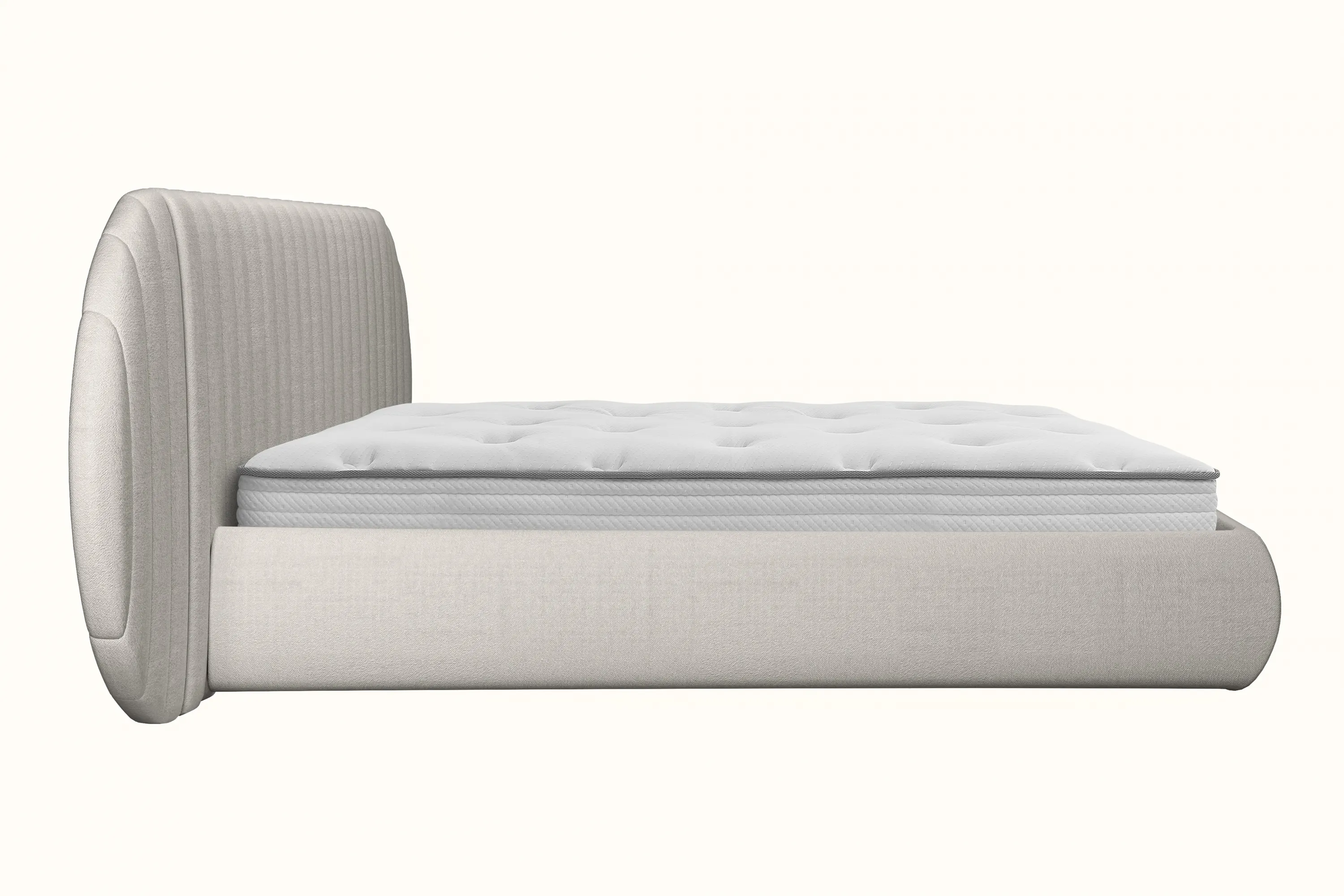 Łóżko Galin z pojemnikiem / 160x200 / Leo 03 - kremowy - B_158504