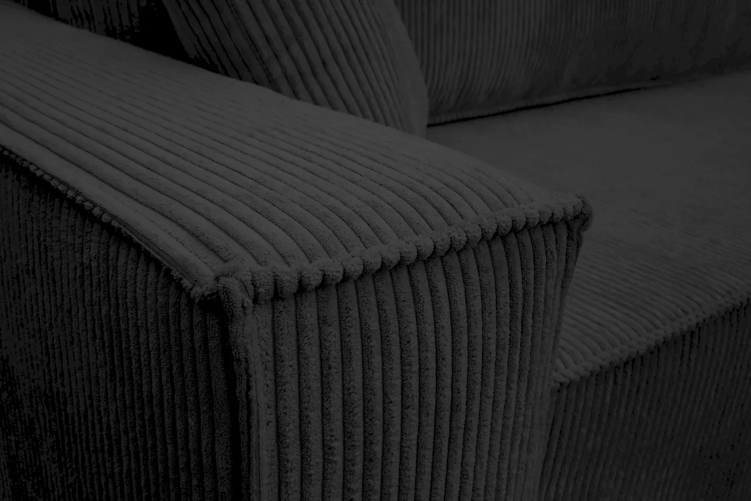 Narożnik uniwersalny KARL L rozkładany tkanina Poso 34 grafitowy - NAROZNIK_KARL_POSO34