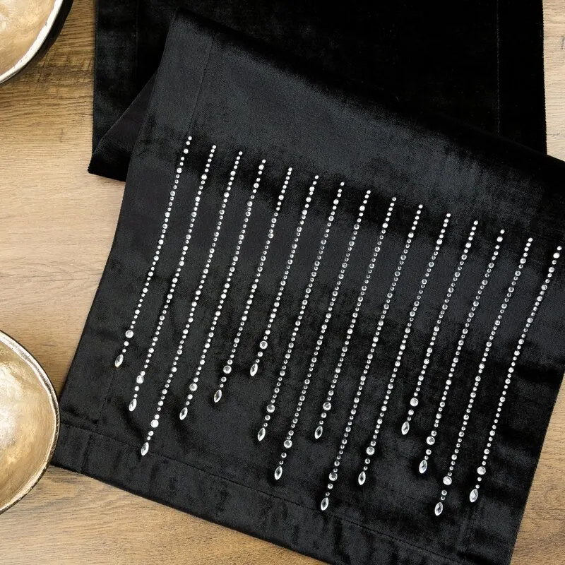 OBRUS ROYAL 3 35 X 220 CM CZARNY - EU_390339