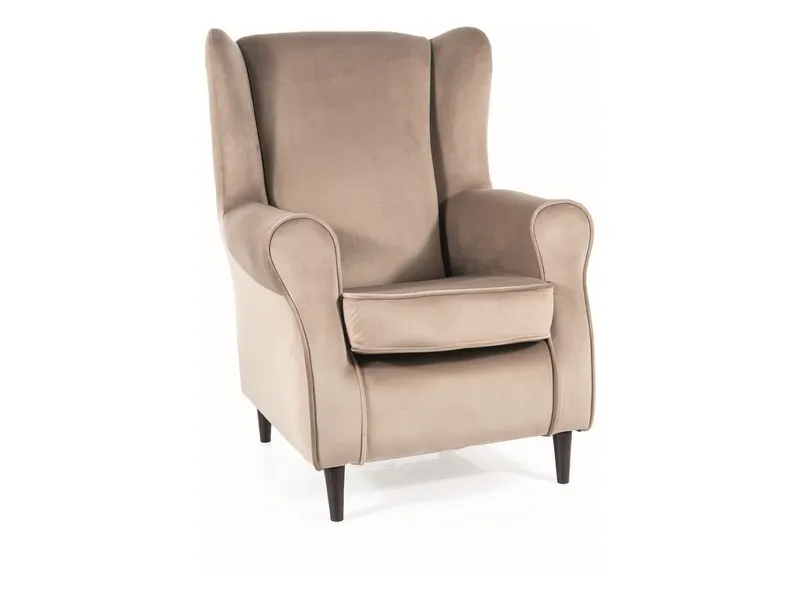 Fotel BARON VELVET Bluvel 40 ciemny beż wenge Fotel BARON VELVET Bluvel 40 ciemny beż wenge
