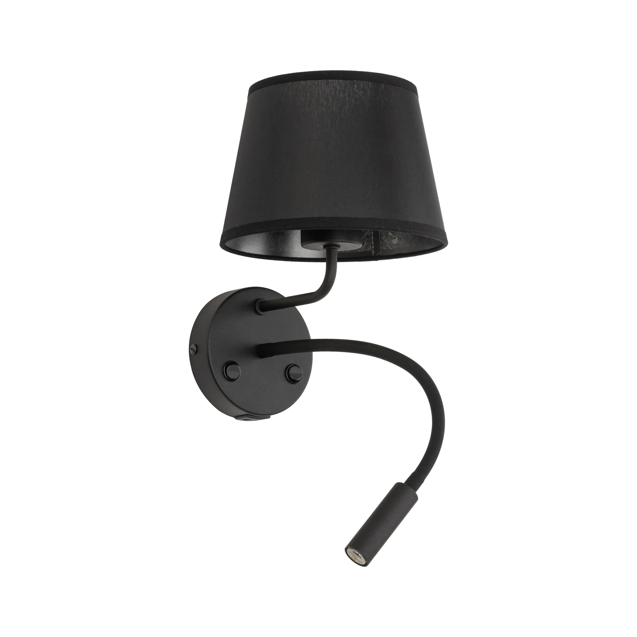 Kinkiet MAJA czarny z regulowaną lampką do czytania niezależnymi włącznikami oraz USB-A i USB-C 50x40x19cm
