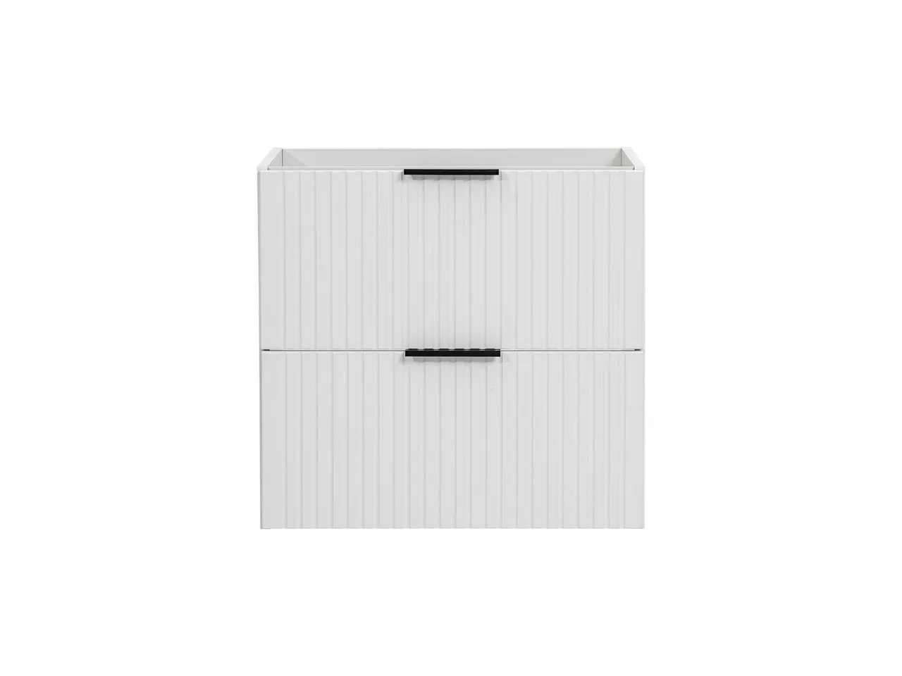 Szafka podumywalkowa ADEL ryflowana z szufladami 60x57x46cm biała - ADEL_WHITE_82-60-B-2S
