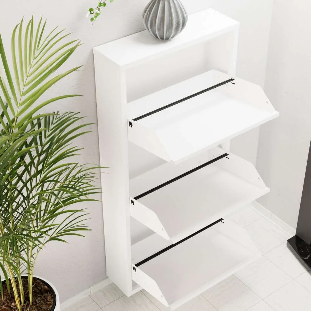 Szafka na buty metalowa 3 PIECE 50x103 cm biała