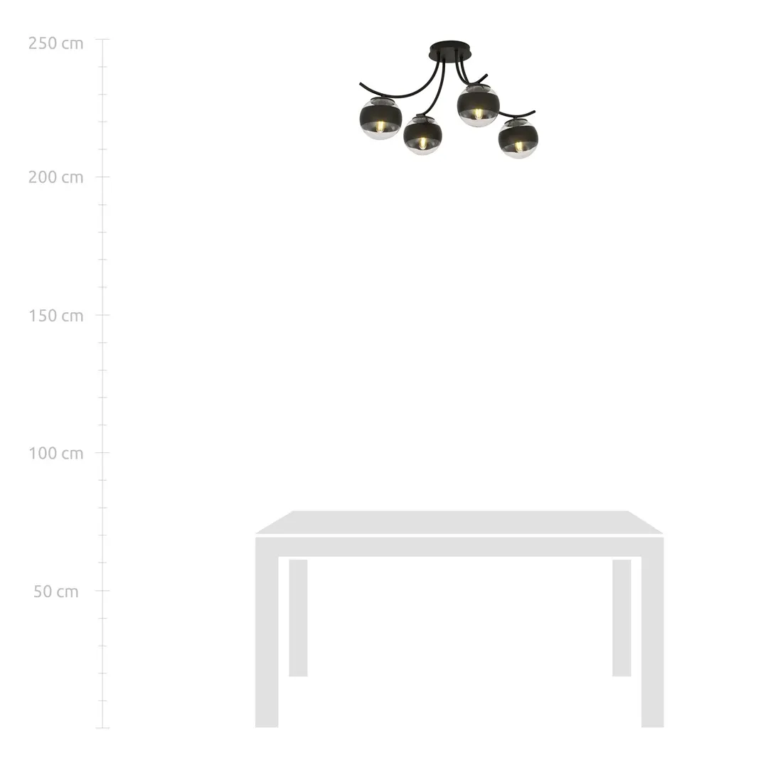 Lampa sufitowa BOSTON Czarny 1111/4 - 1111/4