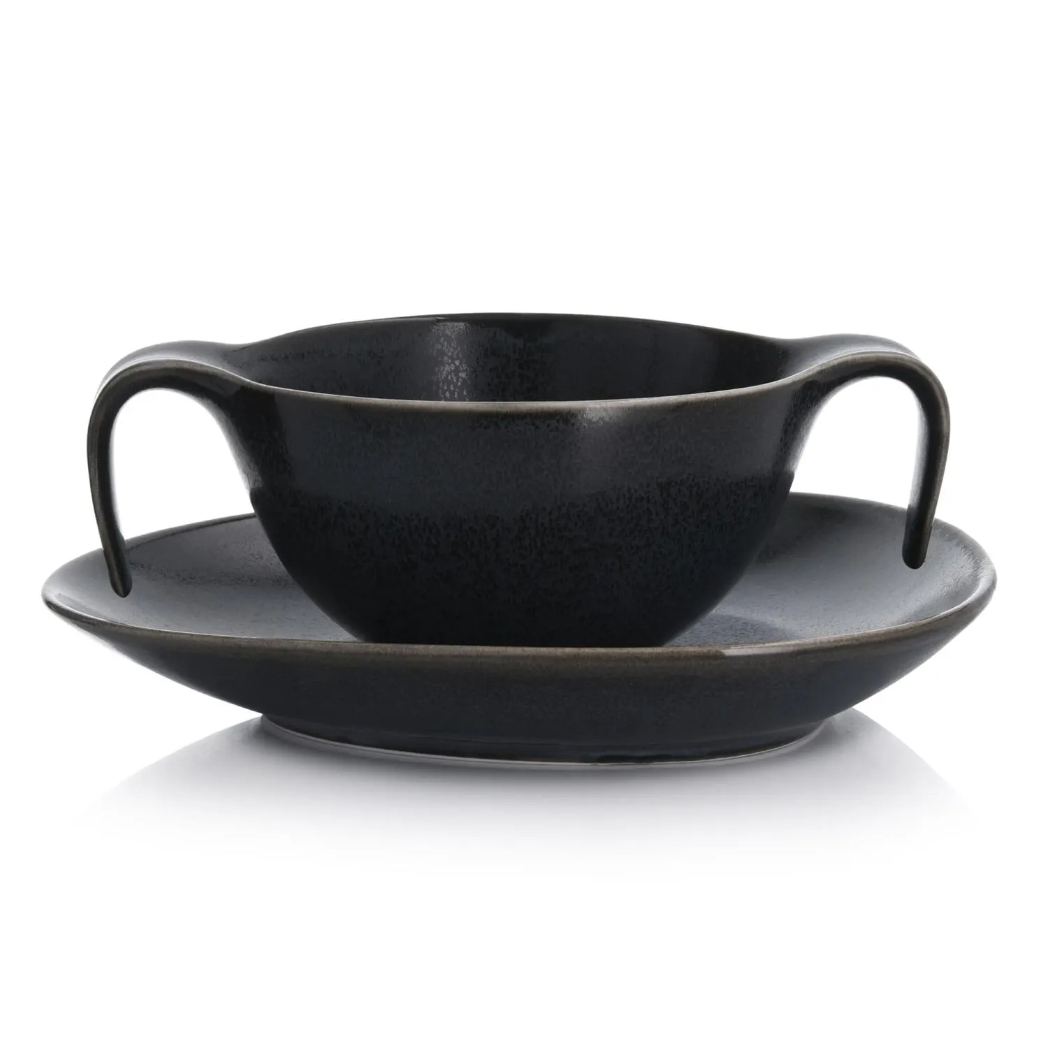 czara, szklanka, ceramiczna, czarna, porcelana