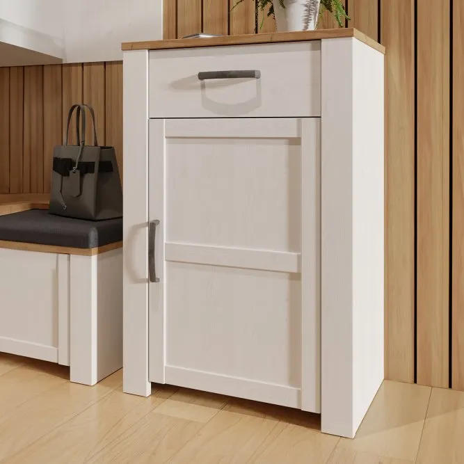 Szafka na buty CHISBURY - dąb riviera, modrzew jasny sibu - BHLD211-M482