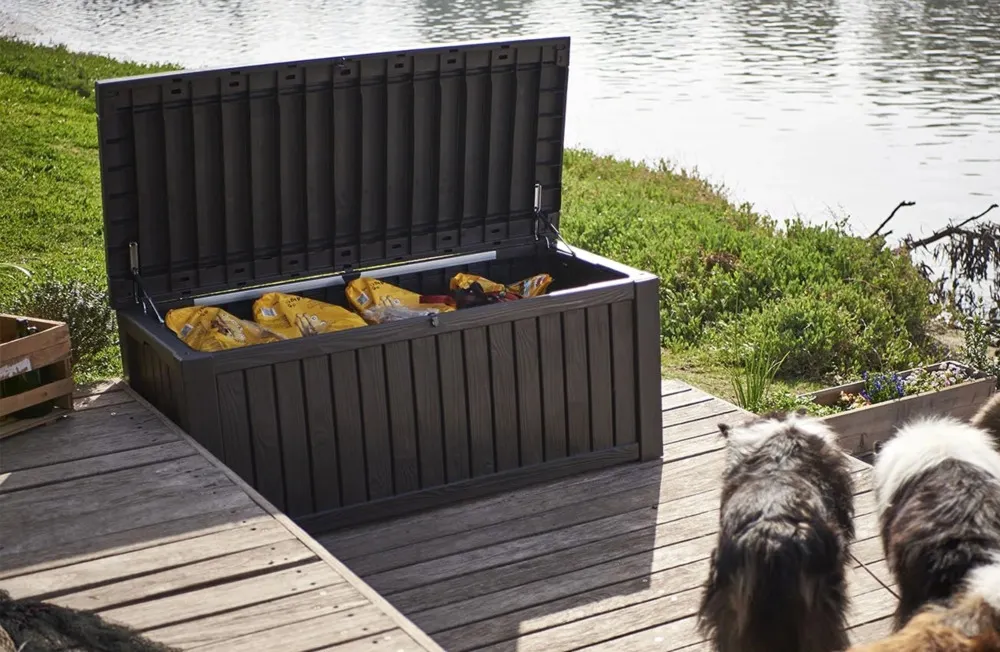 Skrzynia na taras ROCKWOOD BOX 570L Brązowy SZ155 G72 W64 - FG001088