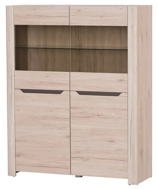 Witryna Desjo 3 2-drzwiowa dąb sanremo 148x118x42cm Witryna Desjo 3 2-drzwiowa dąb sanremo 148x118x42cm