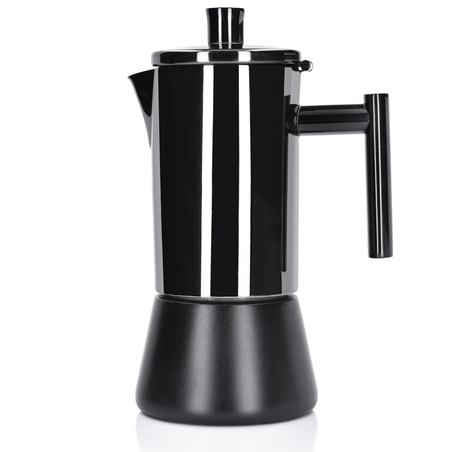 ekspres do kawy, moka, czajnik, czarna inox, metalowy odlew