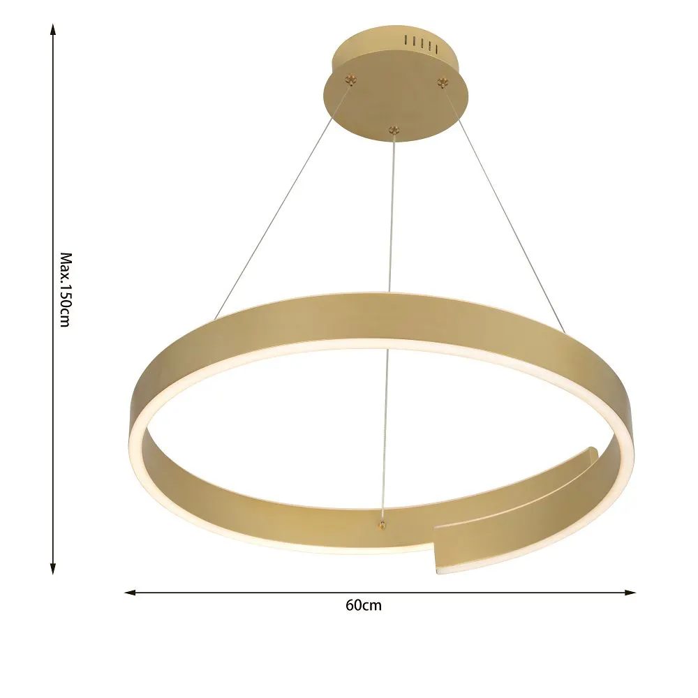 MARTIALO - Lampa wisząca okrągła otwarta ze ściemniaczem typu "klik" - 6212-0115