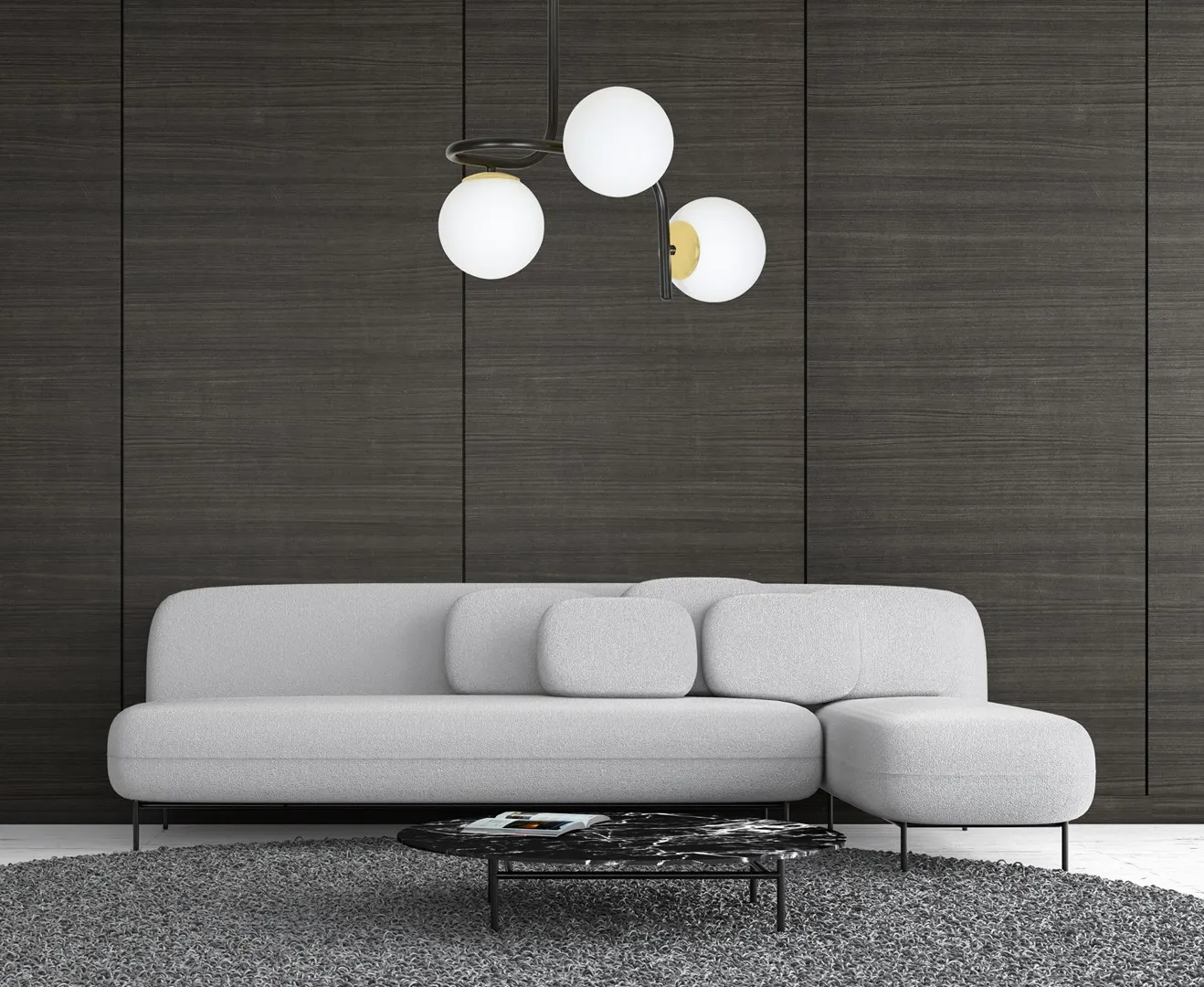 Lampa sufitowa RAGNAR Czarny/Złoty 1032/3 - 1032/3