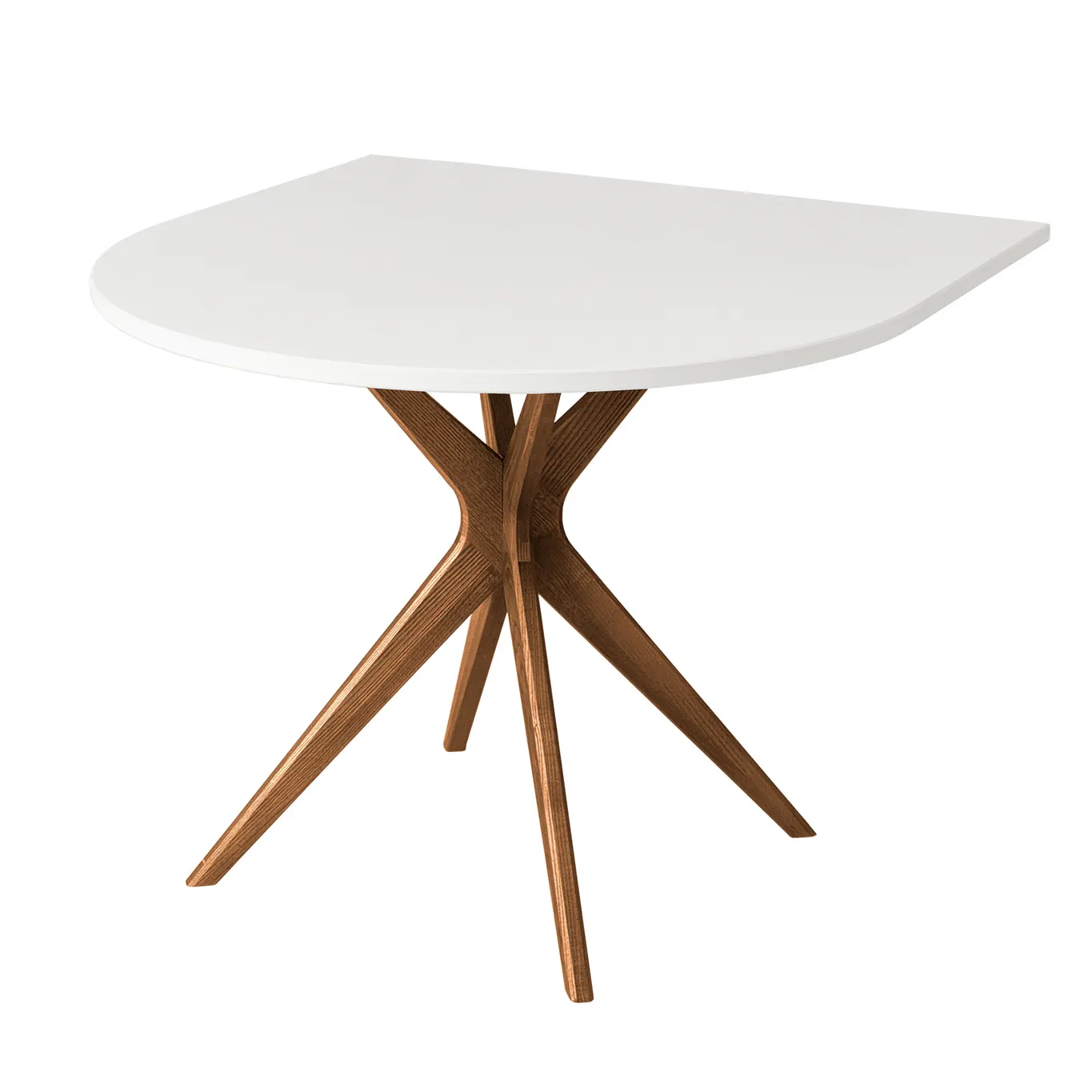 Stół półowalny JUBI Racetrack 90x90cm dąb biały