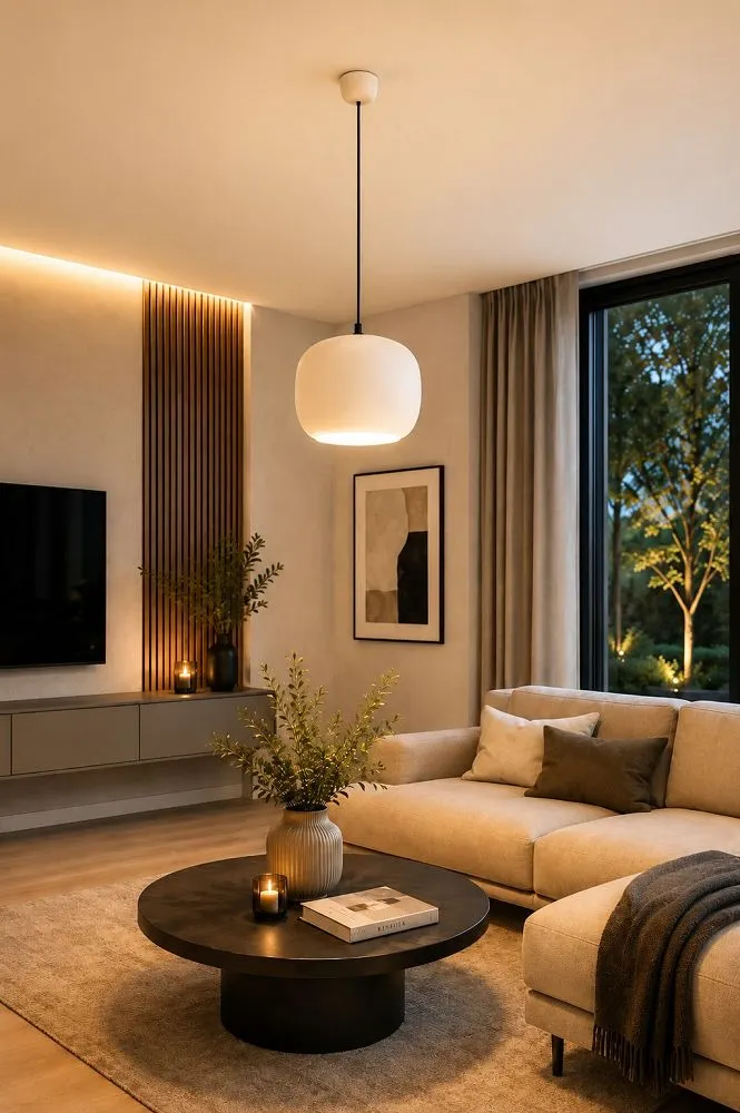 Lampa wisząca POSITANO jedynka LED piaskowy
