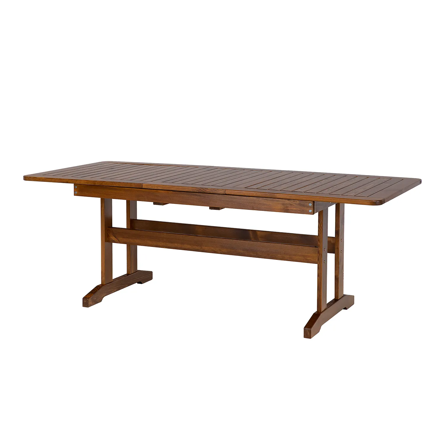 Stół ogrodowy drewniany rozkładany MEGAN LUX 90x160-208 świerk kolor orzech - DR_MO122_STOL