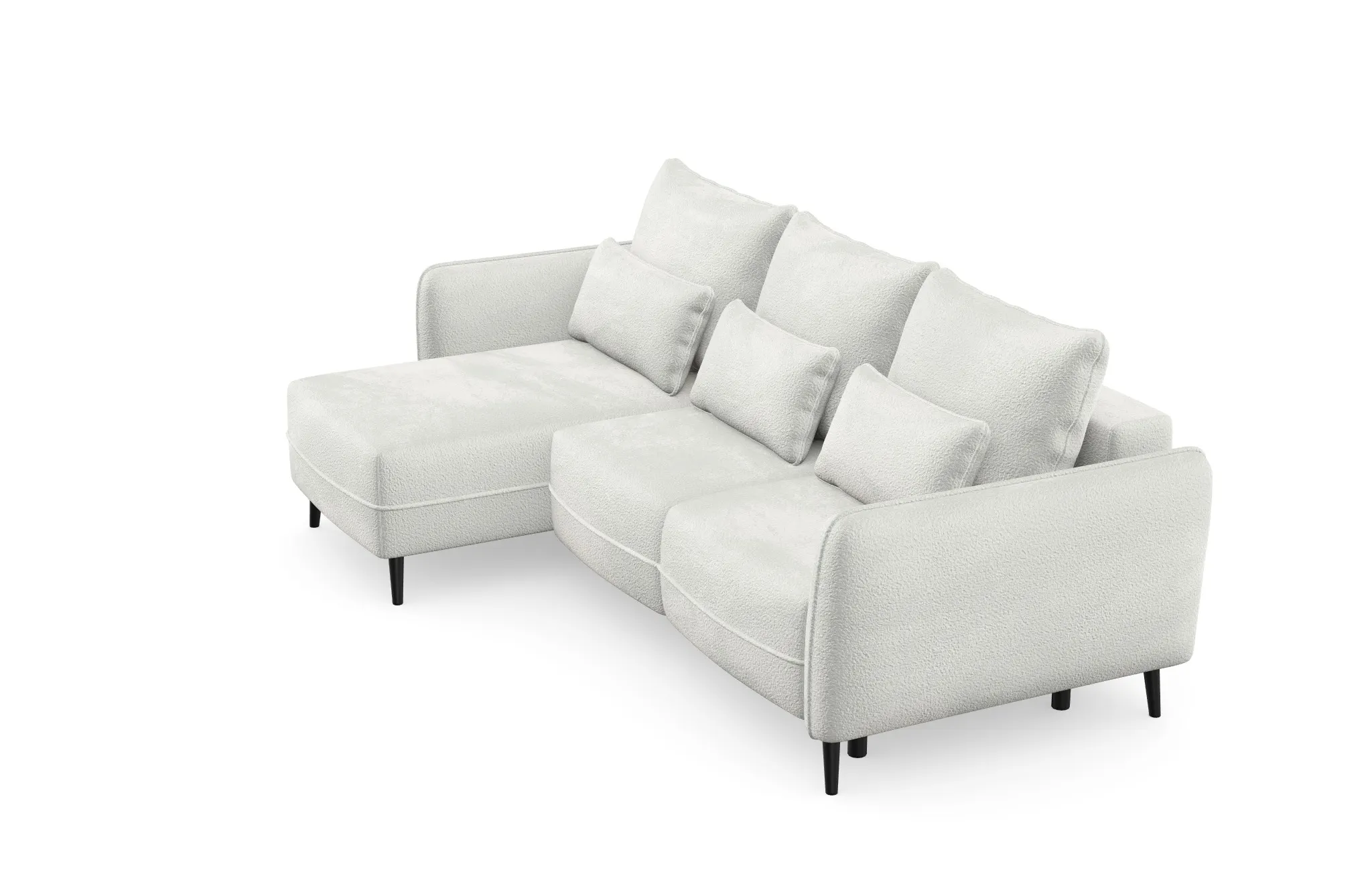 Narożnik z funkcją spania ELEGY lewostronny - tkanina Abramo 08 - kremowy - ELEGY_NAR_ABRIAMO04_L