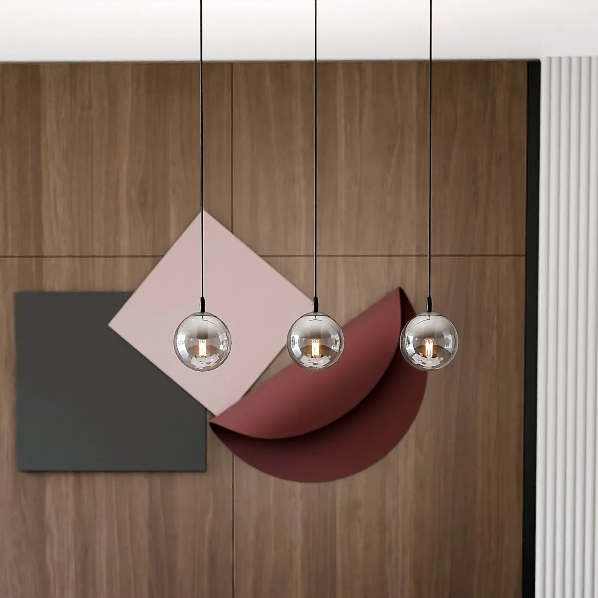 Lampa wisząca COSMO czarny grafitowy - 712/3