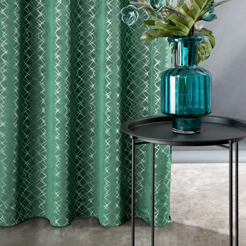 ZASŁONA GOTOWA D91 MOLY 140 X 250 CM ZIELONY - EU_372918