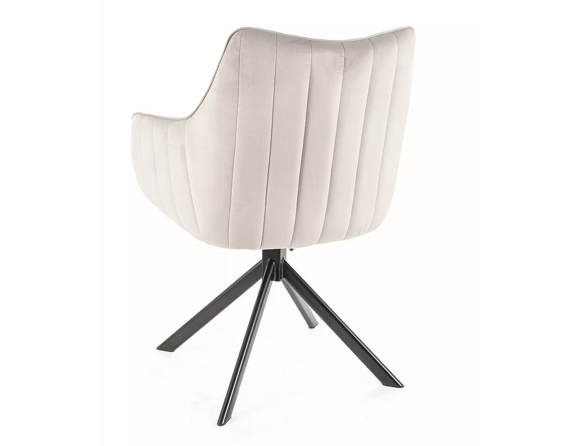 Krzesło obrotowe 180° AZALIA VELVET Bluvel 03 jasny szary czarny stelaż - AZALIAVCJSZ