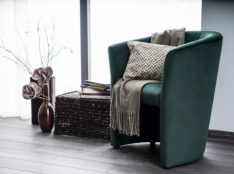 Fotel TM-1 Velvet aksamitny zielony Signal - TM1V78