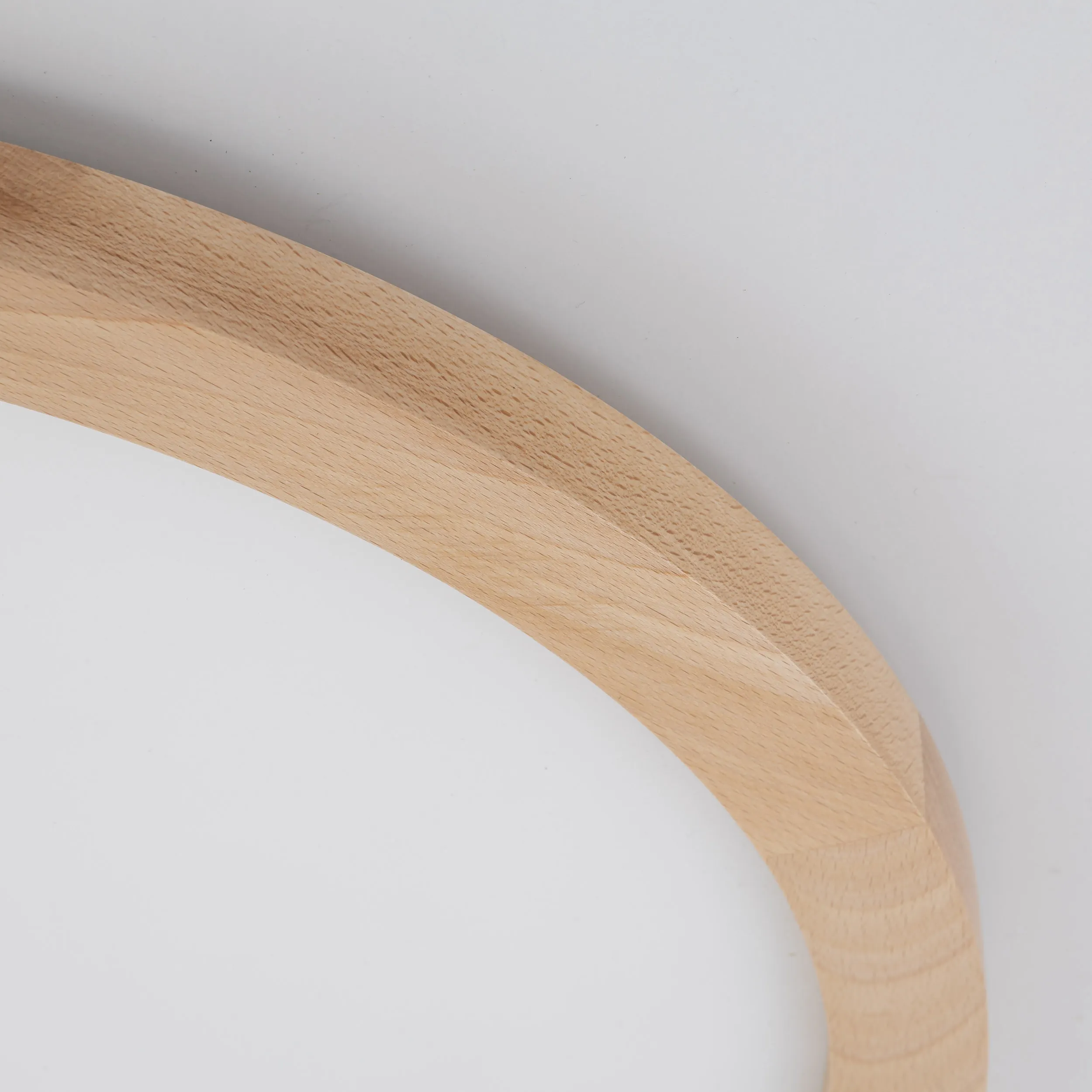 Plafon AQUA LED 45W z drewna bukowego z białym kloszem okrągły 52x3cm - TK_18008