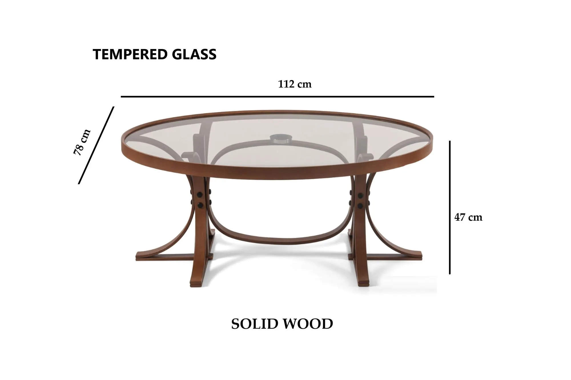 Stolik kawowy BUKET 75x118 cm orzech - ASI_643MRL1110