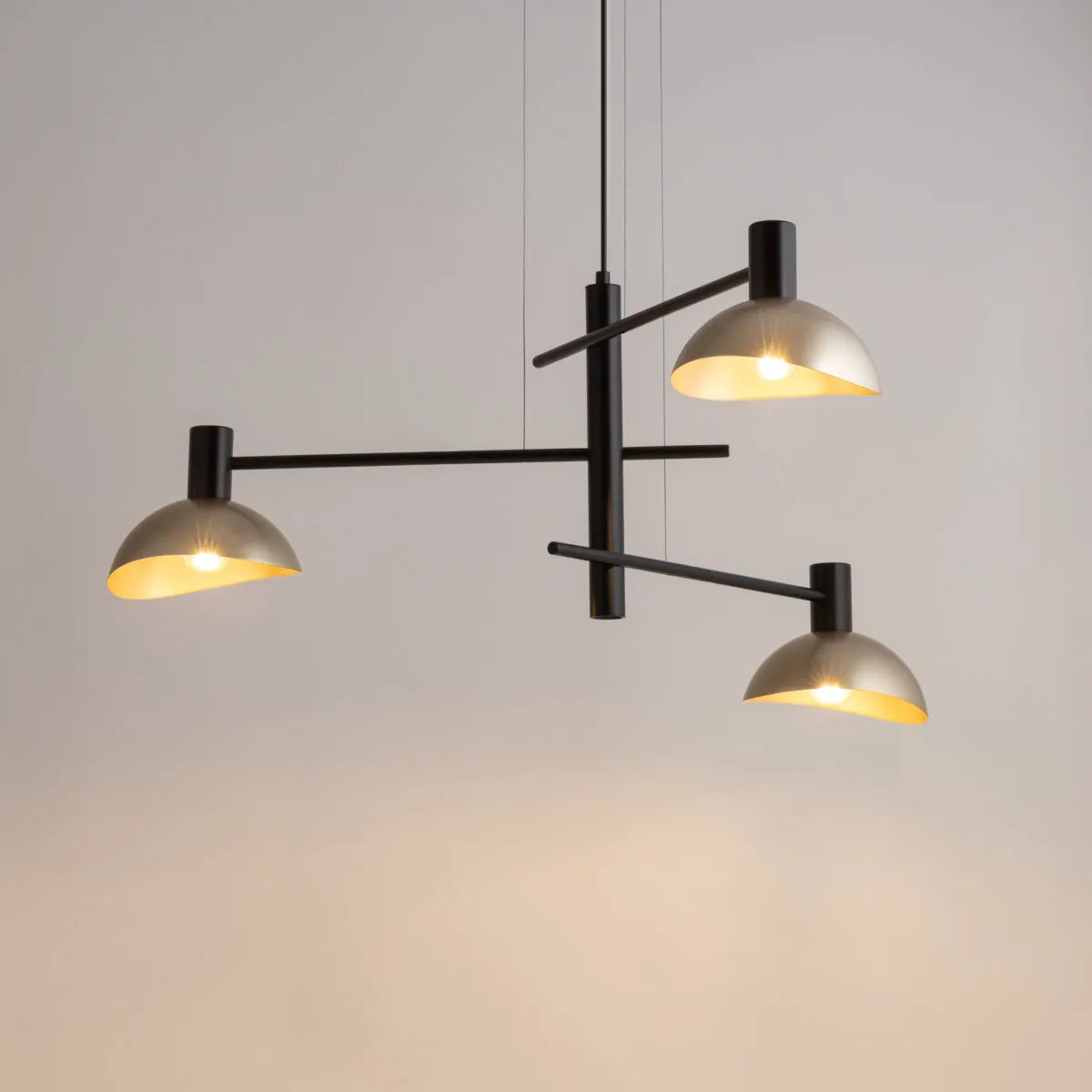 Lampa wisząca ARTIS 3 czarno-złota - SI_40567