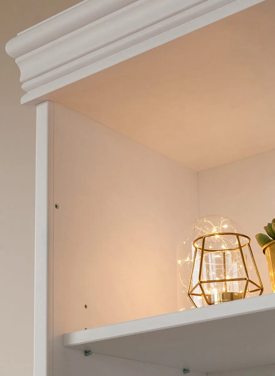 Regał sosnowy Toskania Biały - PL2050B