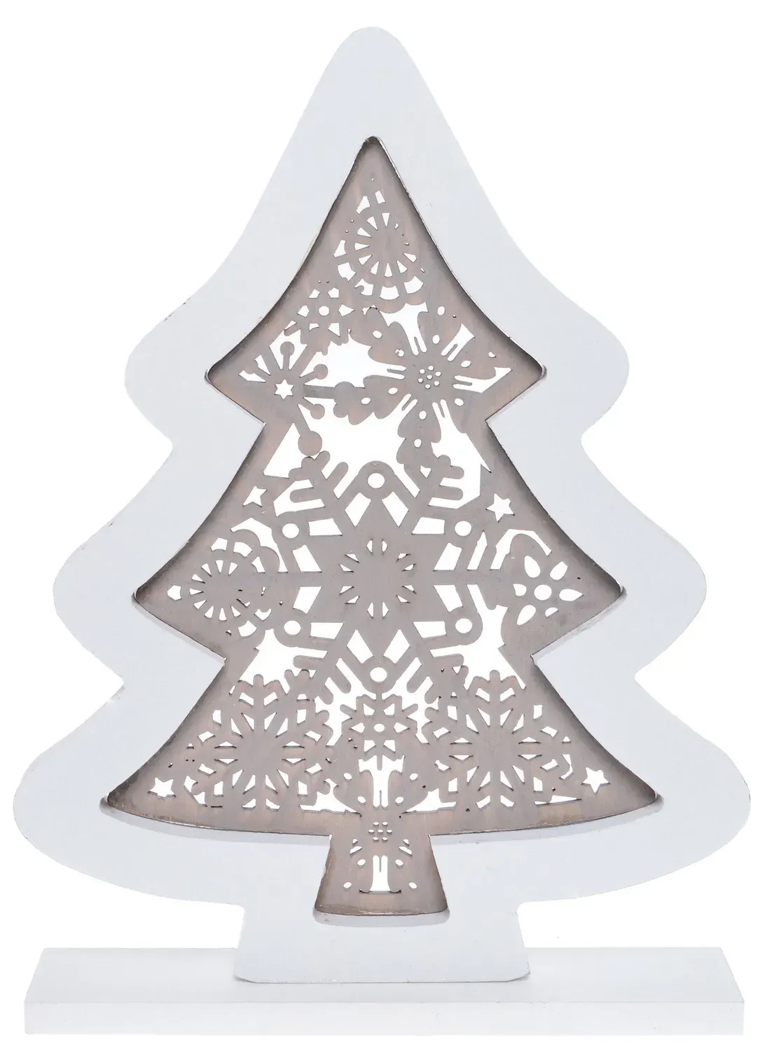 CHOINKA ażurowa drewno BIAŁA biała