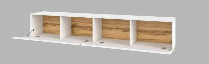 Szafka RTV AVA 40 stojąca/wisząca 180 cm biała - 249NLM40