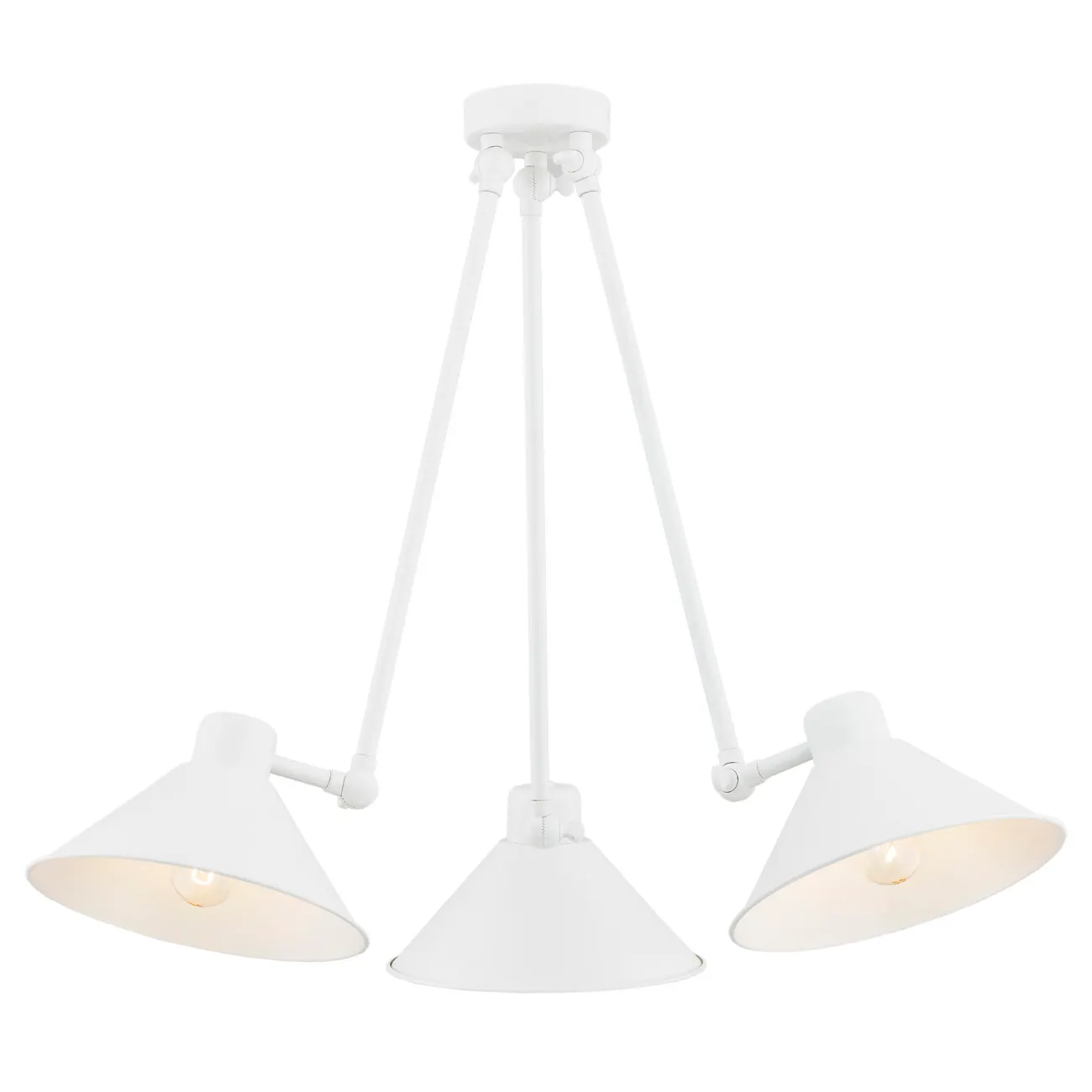 Lampa wisząca ALTEA metalowa biała regulowana x3