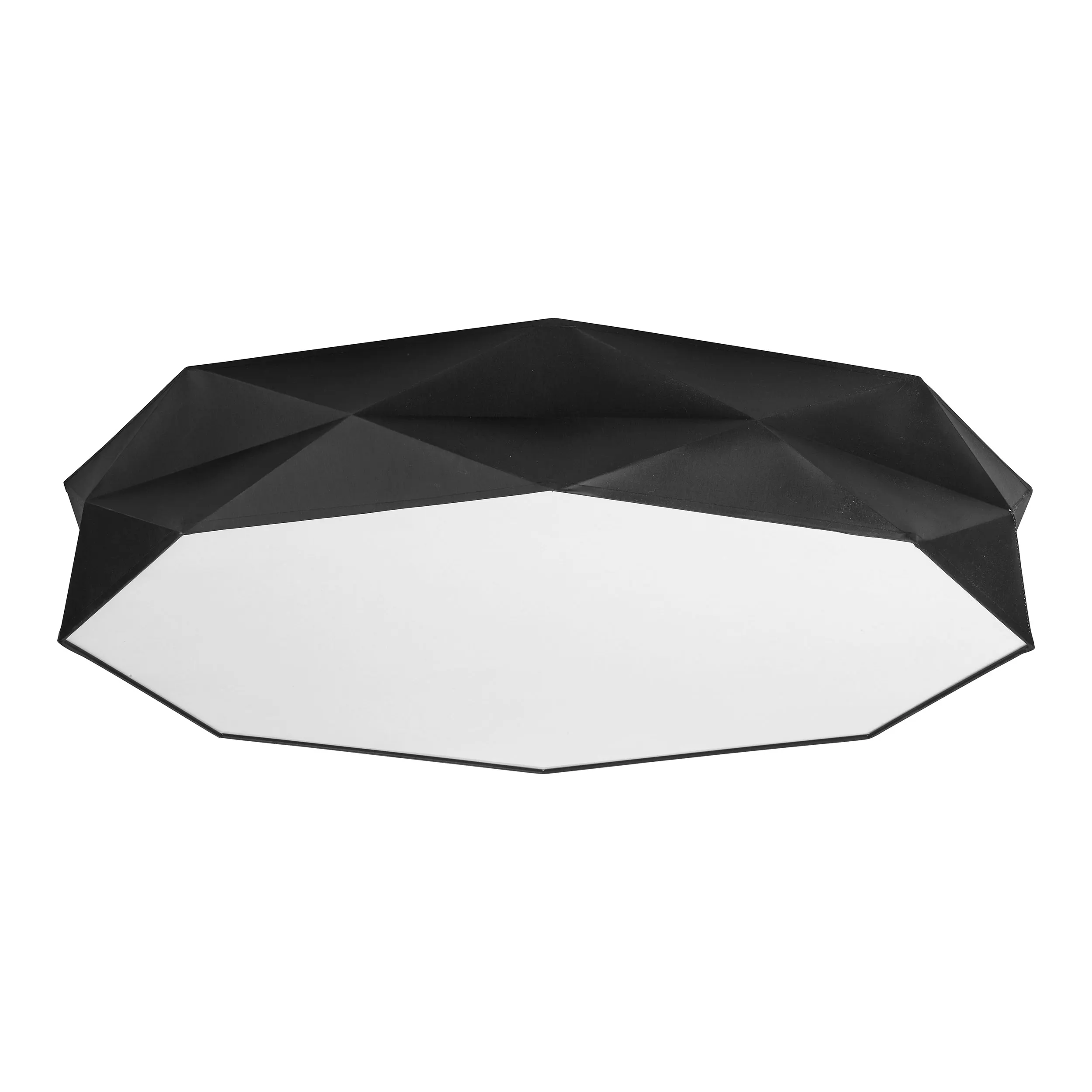 Lampa sufitowa KANTOOR czarna z białym kloszem 78x17cm