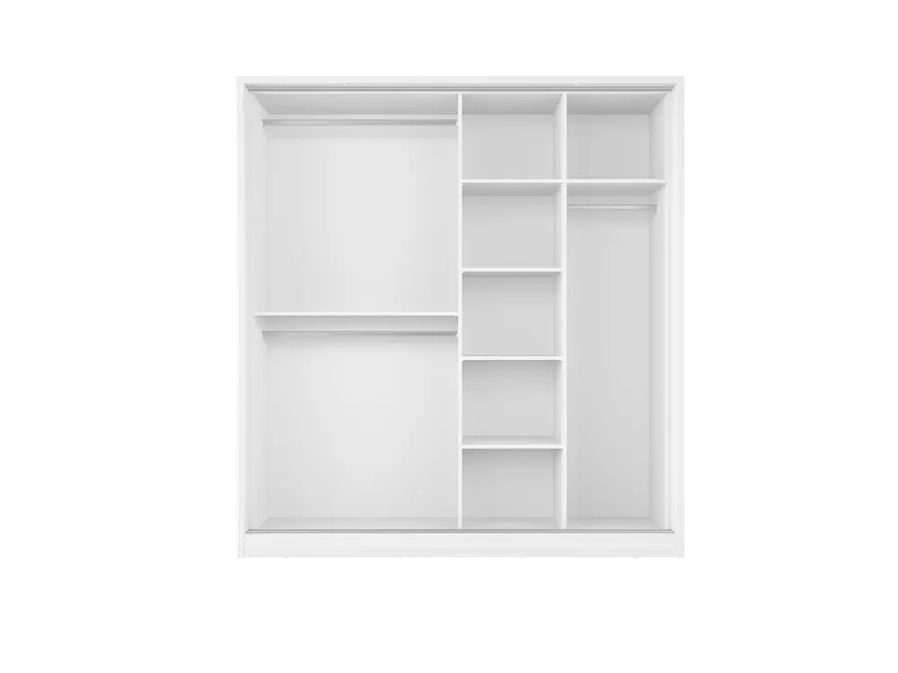 Szafa 2-drzwiowa z lustrami ARTI AR-17 180cm biała - AR17BI