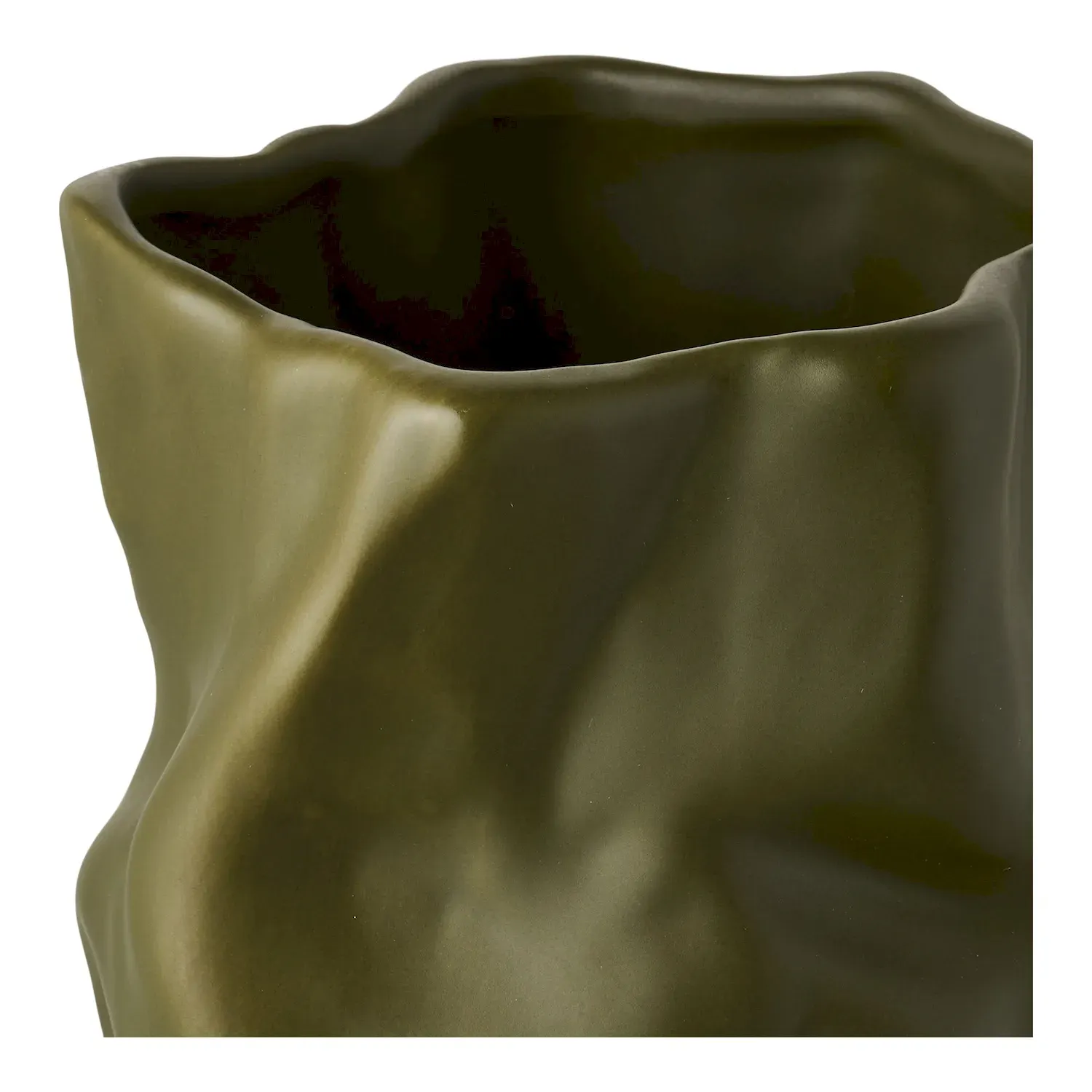 Wazon ceramiczny VASE 15x25,5 cm zielony - 4441794