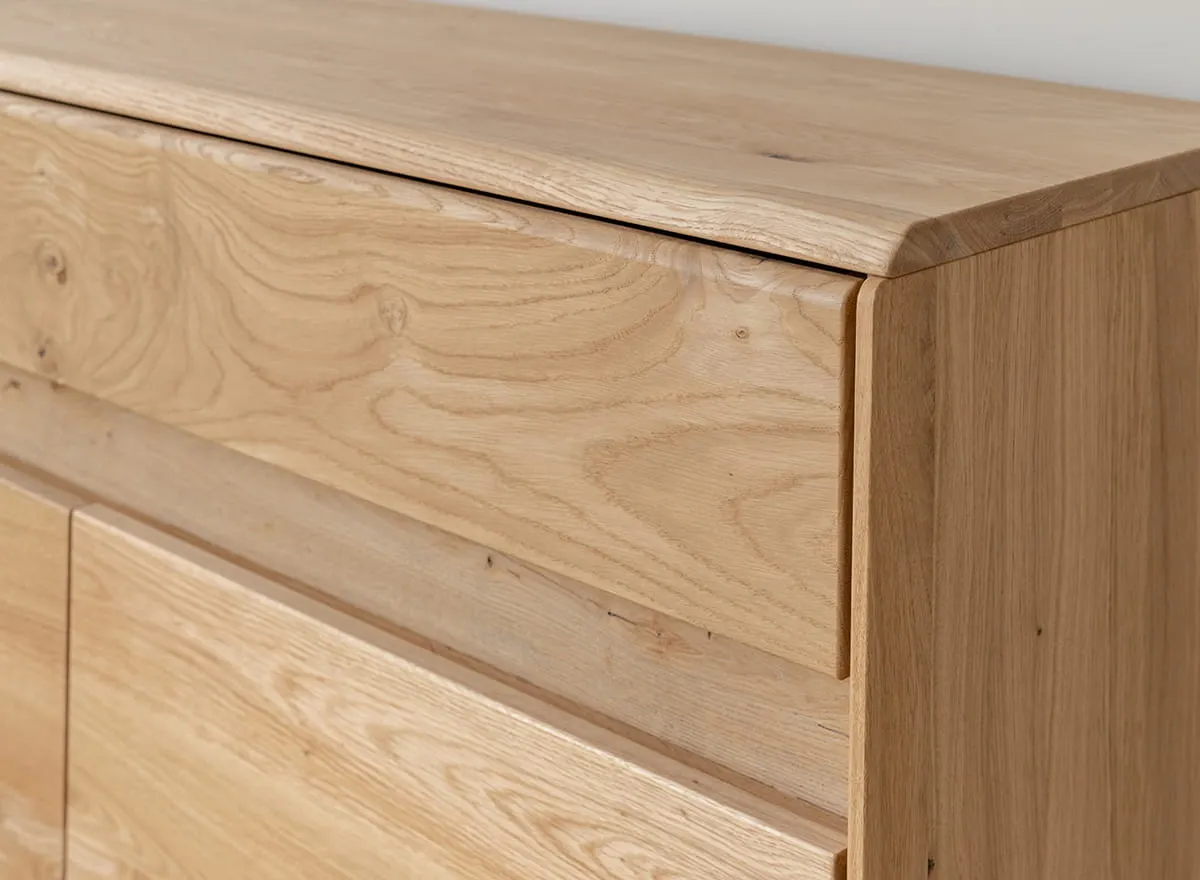 Komoda drewniana DIVISIONE oświetlenie led 123 cm dąb olejowany - ZIDIV07