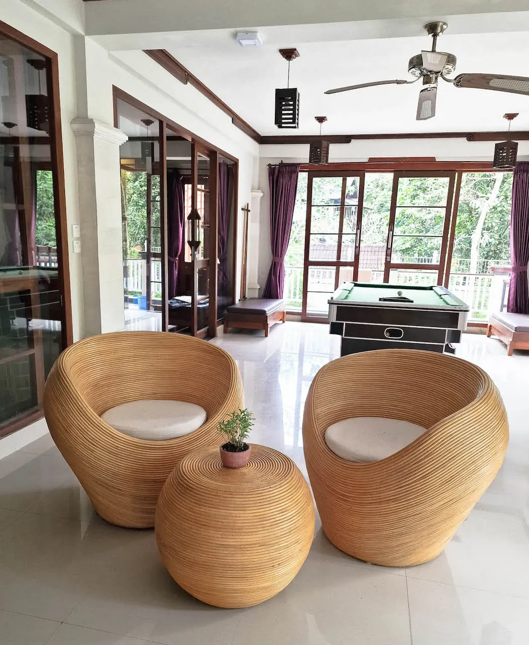 Zestaw rattanowy TEGAL 3 jasny OKRĄGŁY ( 2 FOTELE, STOLIK ) - MMRZT4JOK