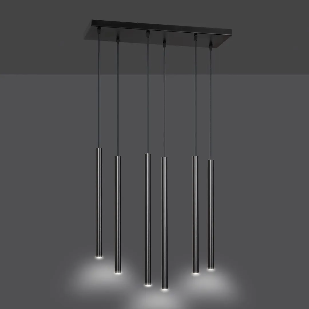 Lampa wisząca SELTER 6 czarna — zdjęcie 5