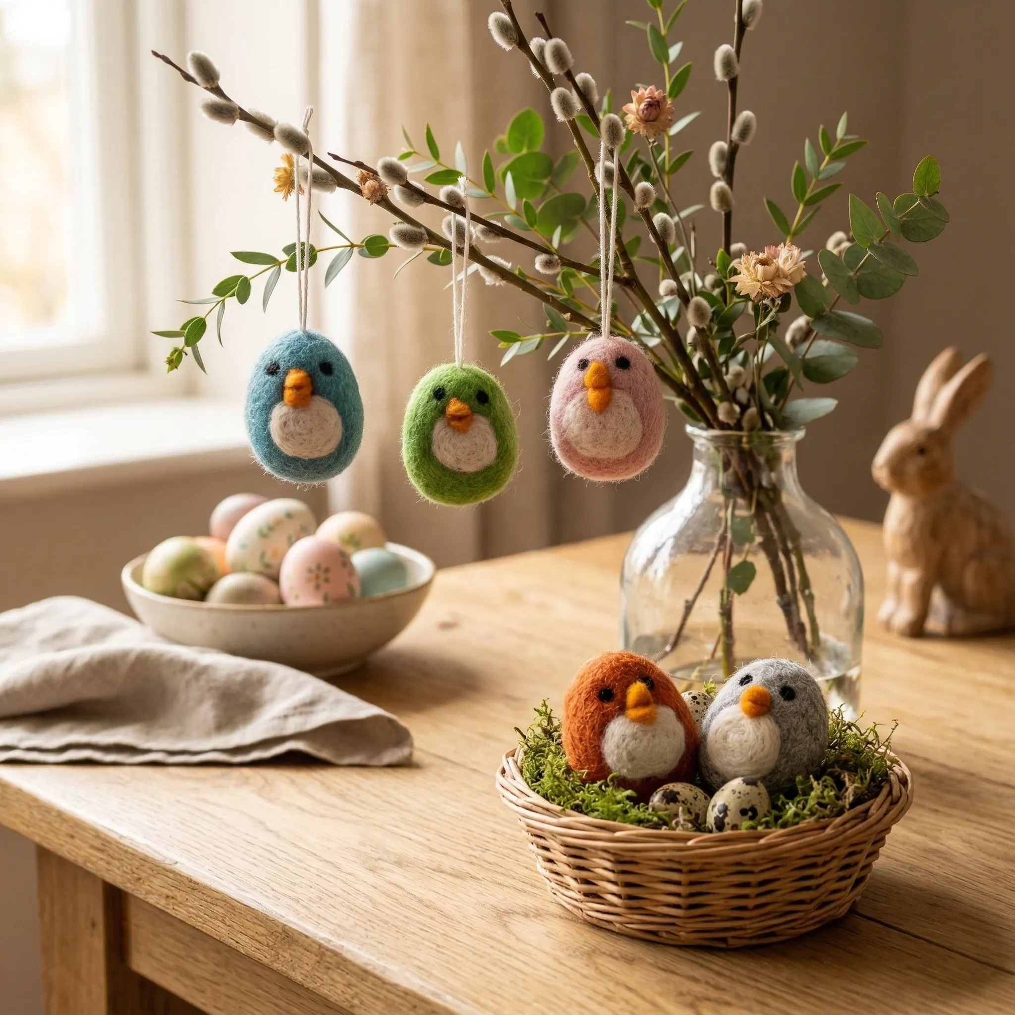 Zestaw 5 sztuk filcowych ptaszków AVEVA EASTER - ND_2753