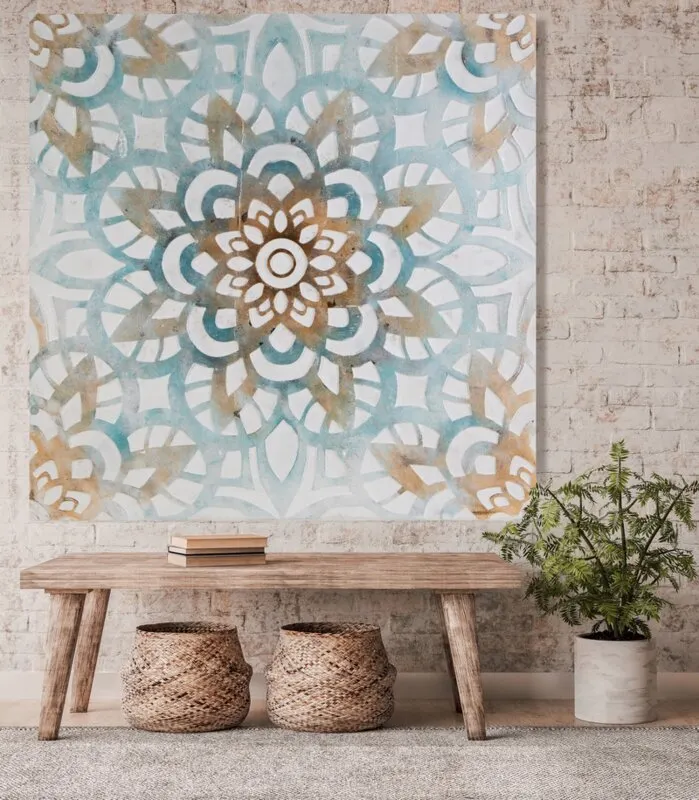 OBRAZ 486A 80 X 80 CM NIEBIESKI - EU_408506