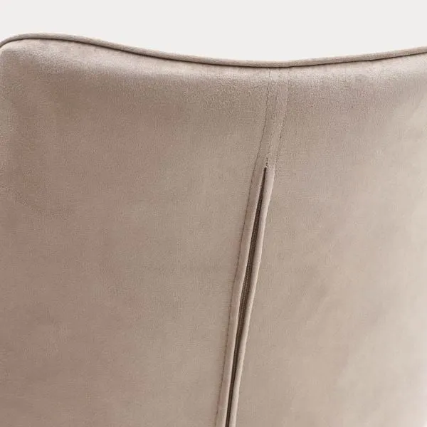 Krzesło tapicerowane welurowe COLIN beżowe - HO_210908