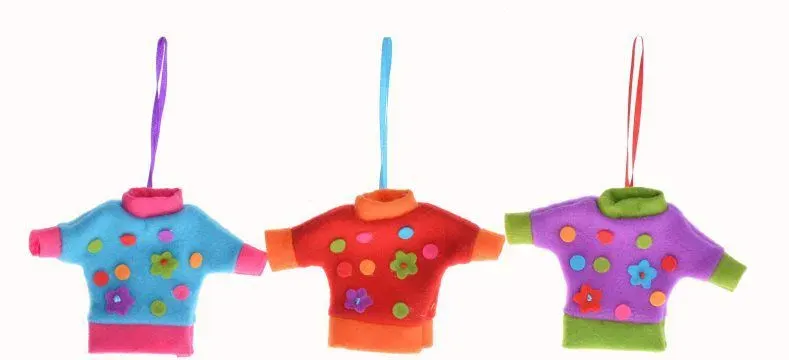 Zawieszki filcowe PŁASZCZYK 3 sztuki wielokolorowe Zawieszki filcowe PŁASZCZYK 3 sztuki wielokolorowe