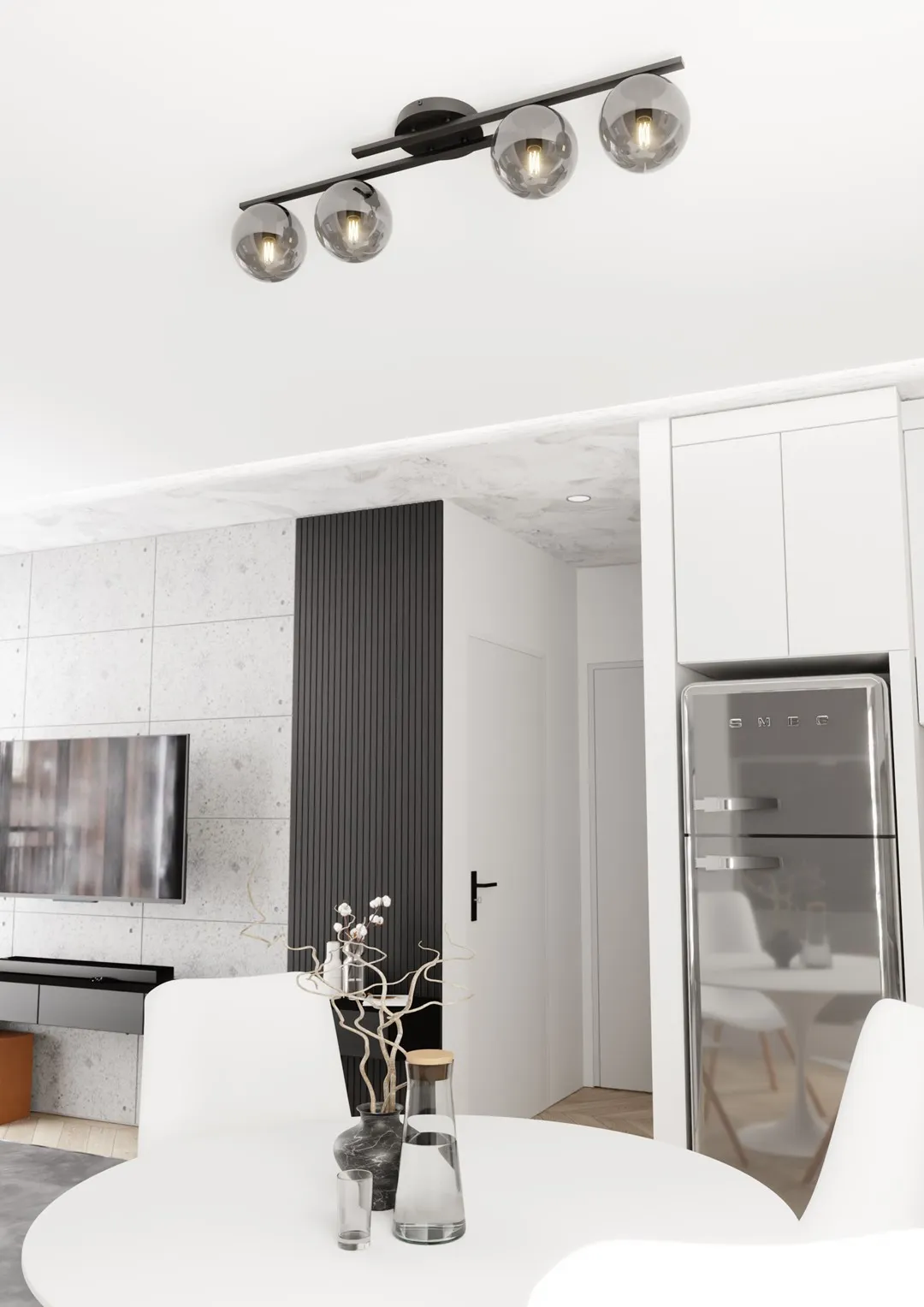 Lampa sufitowa kule KAIRO 4 BL GRAFIT - 1447/4