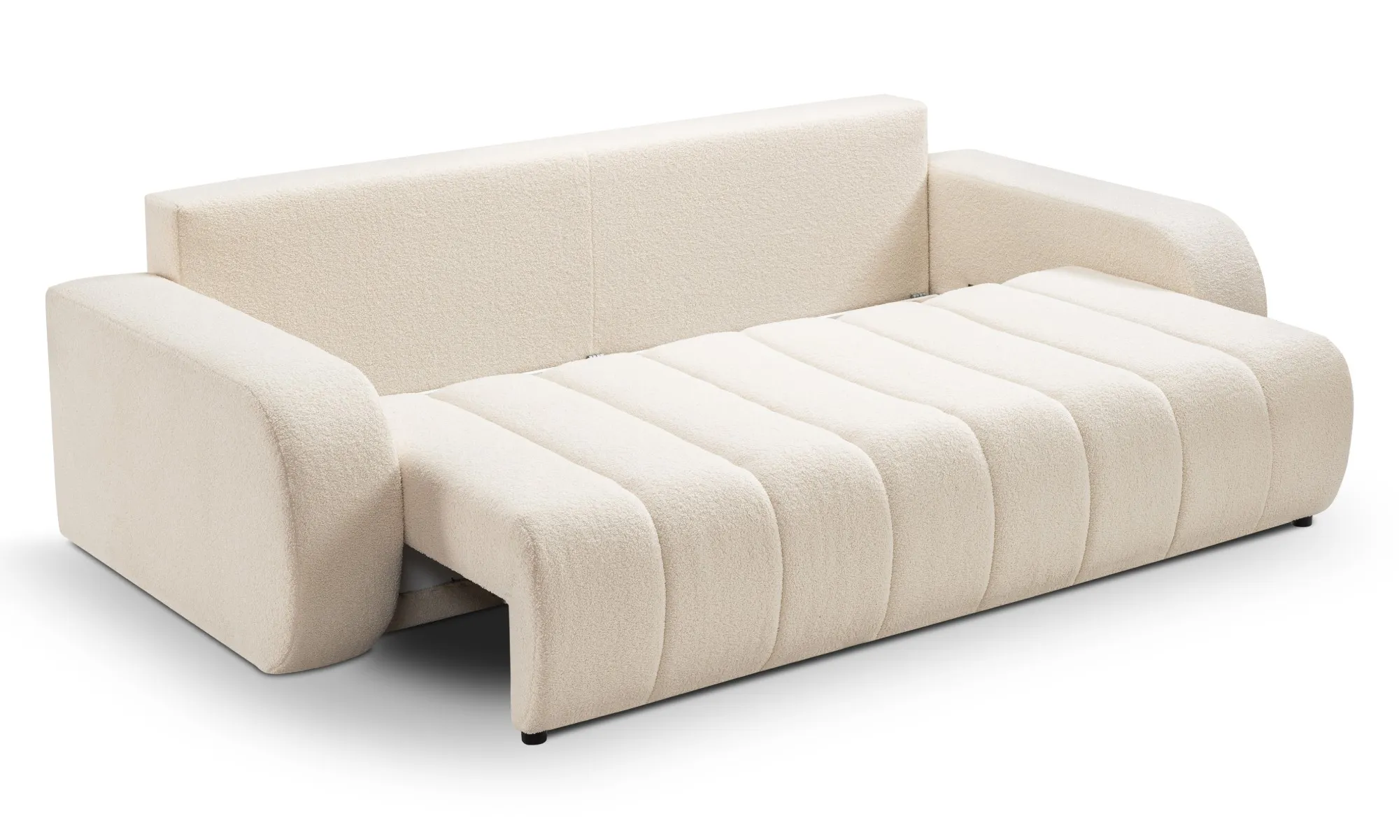 Sofa rozkładana z pojemnikiem BALOO LAMBI 248 cm pikowana beżowa - BALOO_SOF_LAMBI8