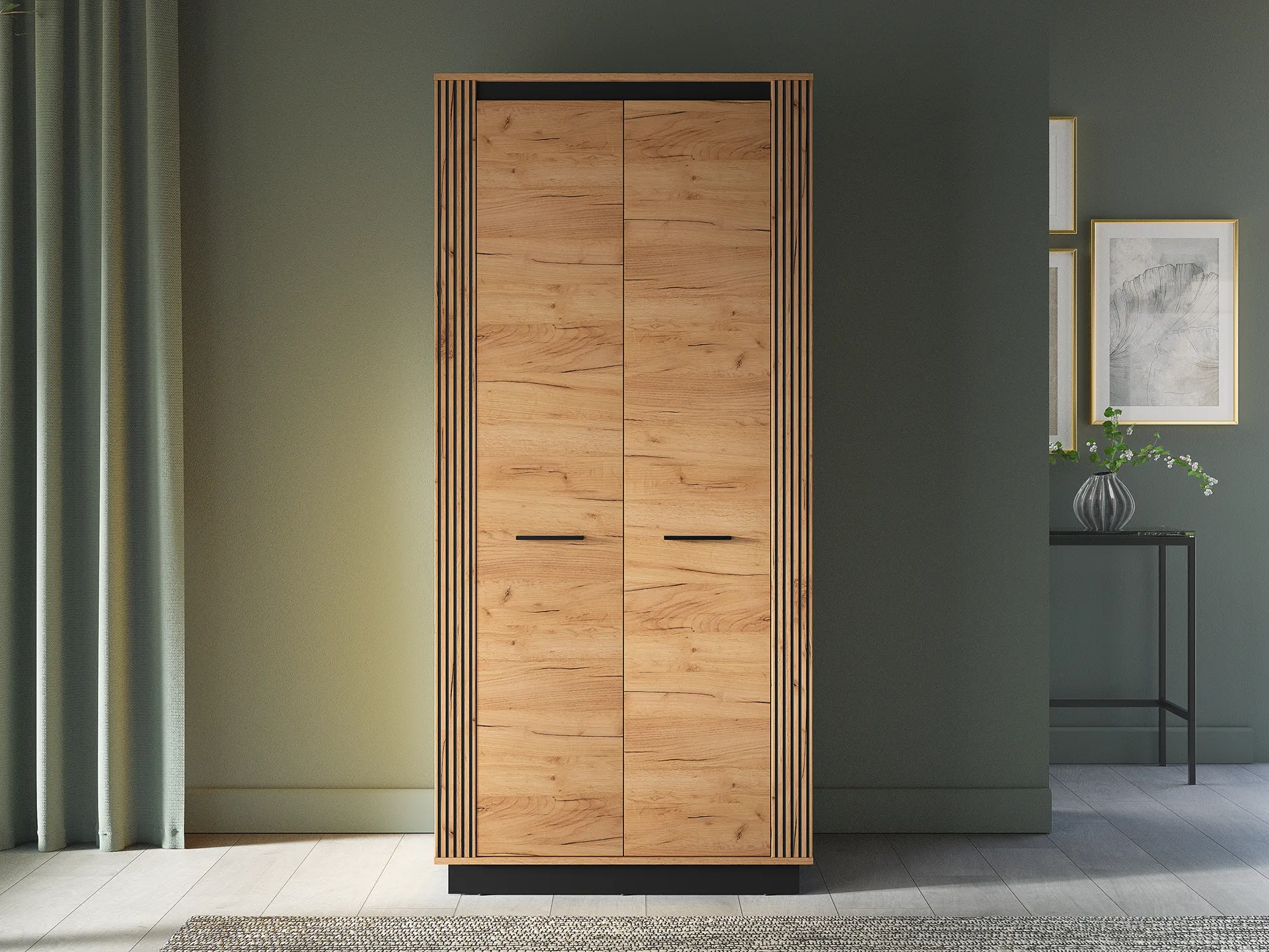 Szafa 2-drzwiowa URSO 03 craft złoty-czarny - 1URSO03-001