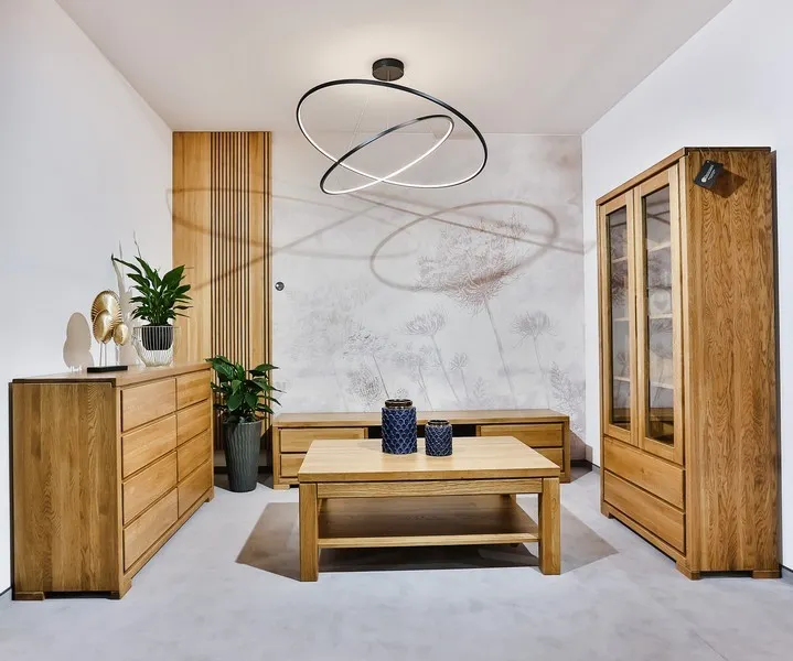 Komoda dębowa KD357 Kakao DREWMAX - 32481